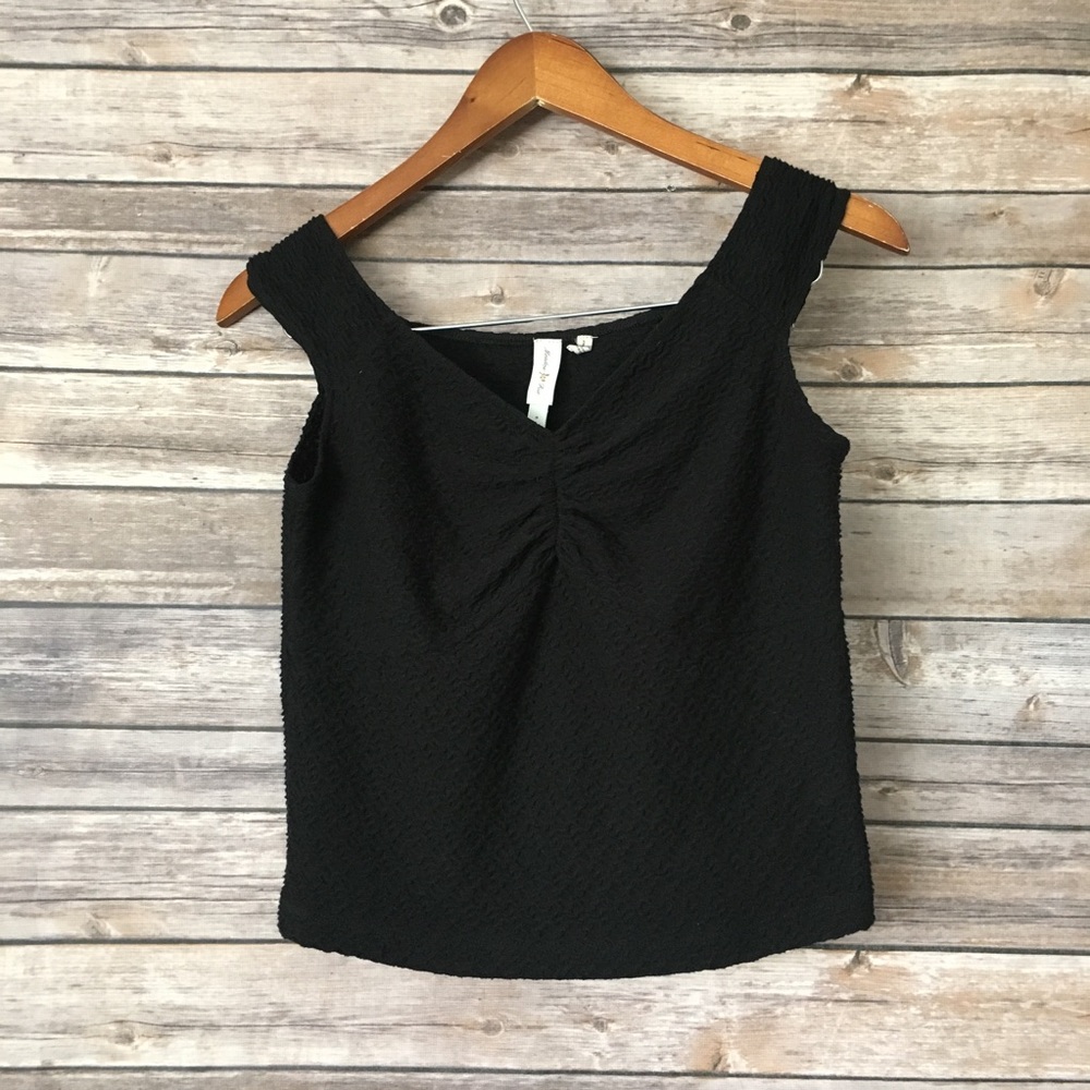 Anthropologie |  Meadow Rue black crop top